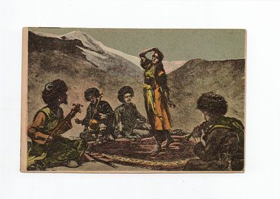 Открытка "Тифлис. Лезгинка". СССР, 1930-е годы.