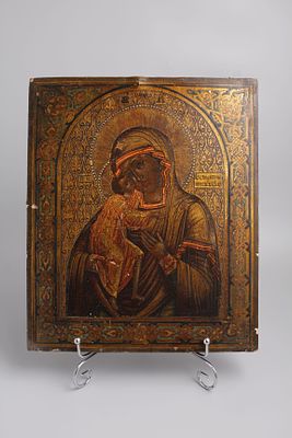 Икона "Богородица Феодоровская". Россия, 2-я половина 19 века. 
Дерево, левкас, темпера 