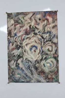 Картина Бузовкин А.А. "Абстрактная композиция". СССР, 1950-1960-е годы. 
Бумага, смешанная 