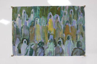 Картина Бузовкин А.А. "Люди". СССР, 1950-1960-е годы. 
Бумага, смешанная техника. 
Александр 