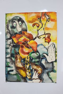 Картина Бузовкин А.А. "Удивление". СССР, 1950-1960-е годы. 
Бумага, смешанная техника. 