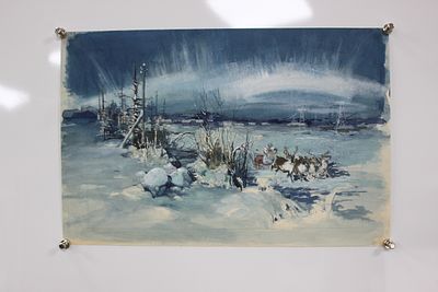 Картина Бузовкин А.А. "Север". СССР, 1950-1960-е годы. 
Бумага, акварель. 
Александр Андреевич 