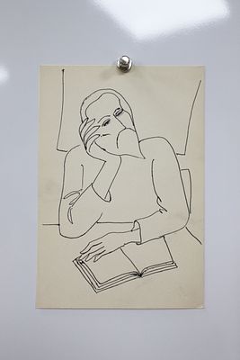 Картина Бузовкин А.А. "Мудрец". СССР, 1950-е годы. 
Бумага, тушь. 
Александр Андреевич 