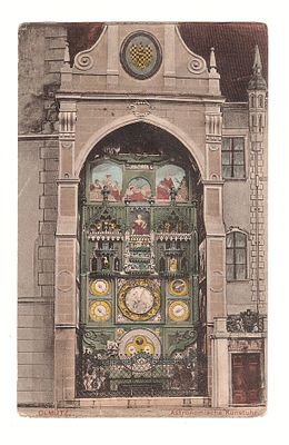 Открытка "Ольмюц. Астрономические часы". Германия, 1915 год.