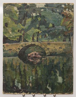 Картина Тальковский В.Г. "Мостик". СССР, 1960-е годы. 
Холст, картон, масло. 
Всеволод 