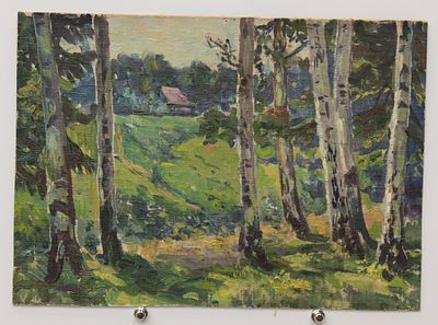 Картина Тальковский В.Г. "Березы". СССР, 1960-1970-е годы. 
Холст, картон, масло. 
Всеволод 