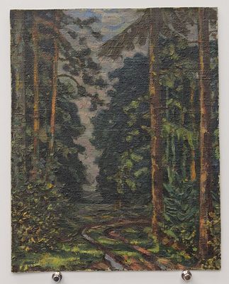 Картина Тальковский В.Г. "Лес". СССР, 1950-1960-е годы. 
Холст, картон, масло. 
Всеволод 