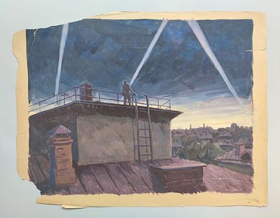 Лагутин С.Я. Эскиз к картине. . СССР, 1960-1970-е годы. 
Бумага, смешанная техника.