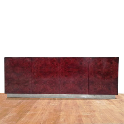 Mobile credenza 4 sportelli. "Mobile credenza a 4 sportelli in radica tinta mogano, base 