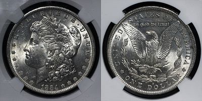 1 доллар 1884 О США DNC MS65. Данный лот вы можете осмотреть лично при встрече в Москве в нашем 