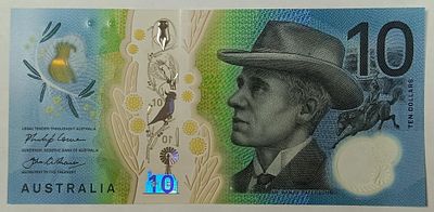 Австралия. 10 долларов 2017. Серия СЕ. Полимер. Сохранность UNC. Пресс. Кат.# Pick.63. Номер 