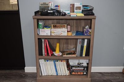 Sauder Select Four-Shelf Bookcase, Salt Oak. Finish