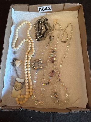 A Collection of Vintage Costume Jewelry Including Aurora Borealis Glass and Rhinestones. This 