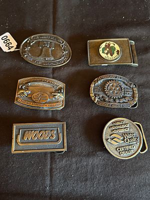 A Collection of Commemorative and Promotional Cast Metal Belt Buckles. This collection consists 