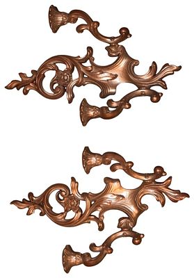 A Pair of Syroco Rococo Revival Style Two-Light Wall Sconces. This lot features a pair of 