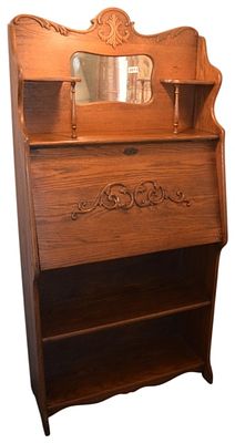 Antique American Golden Oak Larkin Soap Company Secretary Desk. This American Golden Oak 