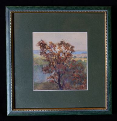 Гауш Александр Федорович (1873- 1946) - &laquo;Осенний пейзаж&raquo;. Техника: бумага, акварель 
Размеры в 