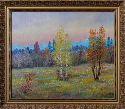 Дрожжин Геннадий Георгиевич (р.1936) - &laquo;Осень на Алтае&raquo;. Техника: холст, масло 
Размер без рамы: 