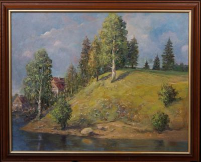 Егоров Федор Иванович - &laquo;У старой мельницы&raquo;. Техника: холст, масло 
Размер без рамы: 80 х 100 см. 