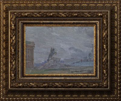 Неизвестный автор - "Медный всадник". Россия 19 век 
Холст, масло, 61х50,5 
Символ Санкт-Петербурга 