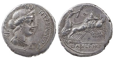 The Roman RepublicC. Annius T.f. T.n., 82-81 BC. AR Denarius 3.90 g. Uncertain mint in northern 