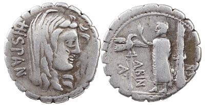The Roman Republic A. Postumius A.f. Sp.n. Albinus, 81 BC. AR Denarius 3.74 g. Rome. HISPAN 