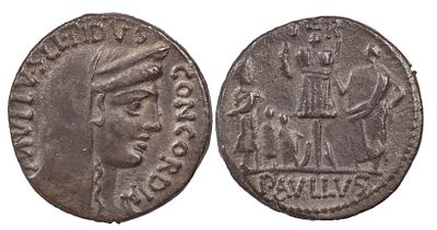 The Roman Republic L. Aemilius Lepidus Paullus, 62 BC. AR Denarius 3.82 g. Rome. PAVLLVS 