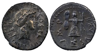 The Roman Republic Brutus, 42 BC, with Pedianus Costa, military mint moving with Brutus and 