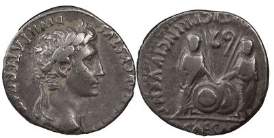 The Roman EmpireAugustus, 27 BC-AD 14. AR Denarius 3.76 g. Lugdunum, 2 BC-AD 4. CAESAR AVGVSTVS 