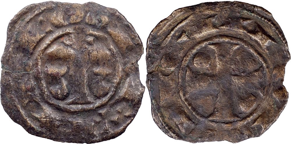 Portugal 
D. Afonso I (1143-1185) 
Dinheiro Billon 
Obverse Legend: REX ALFOS 
Reverse Legend: 