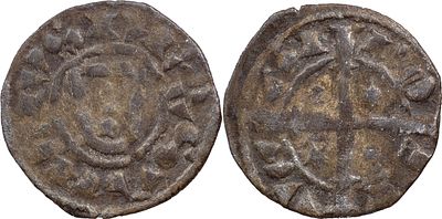 Portugal D. Sancho II (1223-1248) Dinheiro of shield Billon AG: 16.02 0.73 g VF