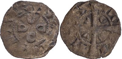 PortugalD. Sancho II (1223-1248)Dinheiro of shield BillonAG: 11.12 0.50 g RAREVF