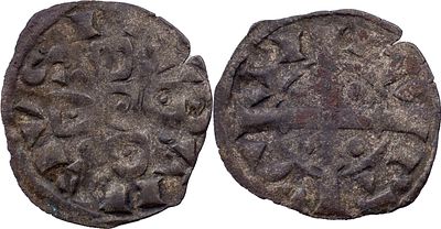 PortugalD. Sancho II (1223-1248)Dinheiro of shields BillonAG: 25.04 0.75 g RAREXF