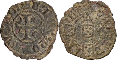 PortugalD. Fernando I (1367-1383)Dinheiro Lisbon BillonReverse Legend: GA RB II ALAG: 05.02 