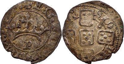 PortugalD. Fernando I (1367-1383)Pilarte Porto SilverAG: 08.02 1.30 gAbout XF