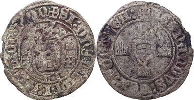 PortugalD. Fernando I (1367-1383)Grave Lisbon SilverAG: 11.02 1.74 gVF