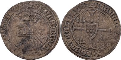PortugalD. Fernando I (1367-1383)Barbuda Lisbon SilverAG: 33.04 4.01 gGood VF