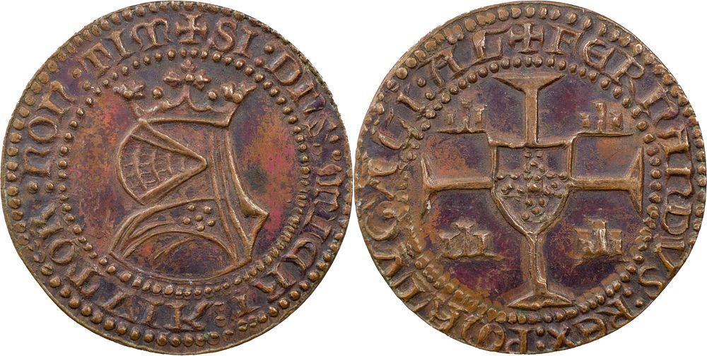 D. Fernando I - Barbuda cobre (Sec. XIV a XVIII) Fantasia. AG: Fe 01.01. . Portugal 
D. Fernando 