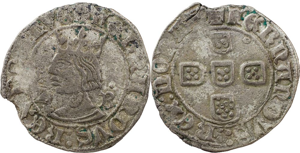 Portugal 
D. Fernando I (1367-1383) 
Half torn&ecirc;s of bust Lisbon Silver 
Obverse Legend: 