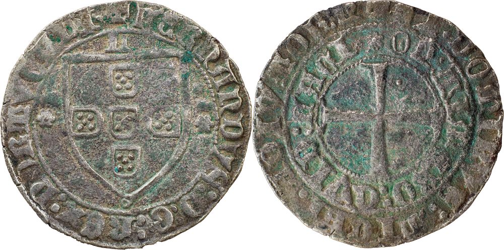 Portugal 
D. Fernando I (1367-1383) 
Torn&ecirc;s of shield Lisbon Silver 
AG: 74.01 3.19 g 
XF