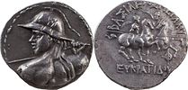 Oriental Greek 
BAKTRIA, Greco-Baktrian Kingdom. Eukratides I Megas. 170-145 BC. AR Tetradrachm 