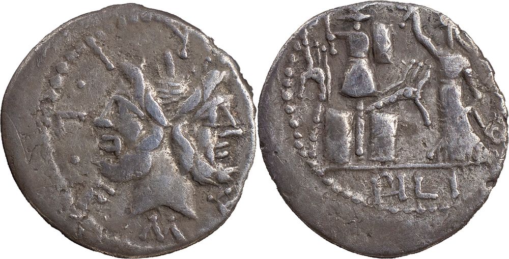 The Roman Republic 
M. Furius L.f. Philus, 120 BC. AR Denarius 3.59 g. Rome. M•FOVRI•L•F 