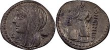 The Roman Republic 
L. Cassius Longinus, 60 BC. AR Denarius 3.79 g. Rome. Veiled and draped 