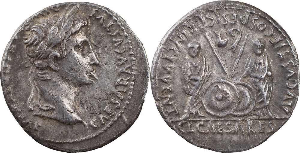 The Roman Empire 
Augustus, 27 BC-AD 14. AR Denarius 3.78 g. Lugdunum, 2 BC-AD 4. CAESAR 