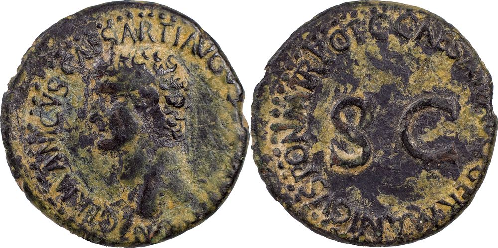 The Roman Empire
Germanicus, died 19. AE As 12.45 g. Rome, struck under Caligula, 37-38. 