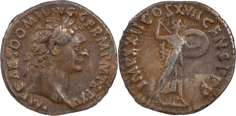 The Roman Empire
Domitian, 81-96. AR Denarius 3.04 g. Rome, 95-96. IMP CAES DOMIT AVG GERM P M 