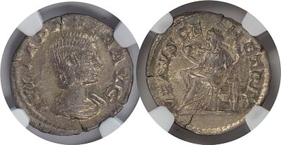 The Roman Empire Julia Paula, Augusta, 219-220. AR Denarius. Rome. IVLIA PAVLA AVG Draped bust