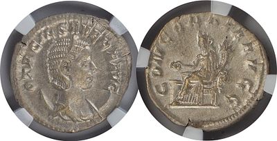 The Roman Empire Otacilia Severa, Augusta, 244-249. AR Antoninianus. Rome, 245-246. M OTACIL