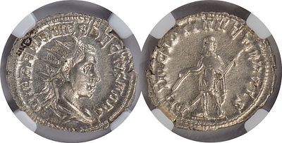 The Roman Empire Herennius Etruscus, as Caesar, 249-251. AR Antoninianus. Rome, 250-251. Q HER
