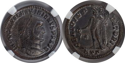 The Roman Empire Galerius, 305-311. AE Follis. Heraclea mint, 310-311. IMP C GAL VAL MAXIMIANVS